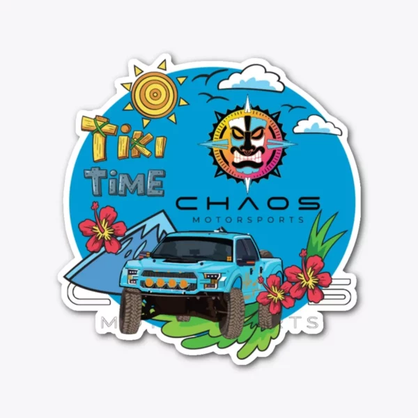 Tiki Time Chaos Motorsports Sticker